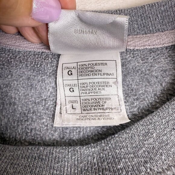 Vintage‎ Disney Tigger Graphic Gray Fleece Sweatshirt Womens Large - Picture 4 of 7